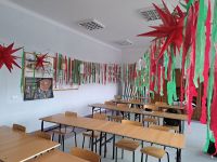 Świąteczne dekoracje klasy lekcyjnej