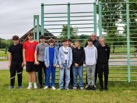 Drużyna lekkoatletyczna z SP Majdan Nepryski